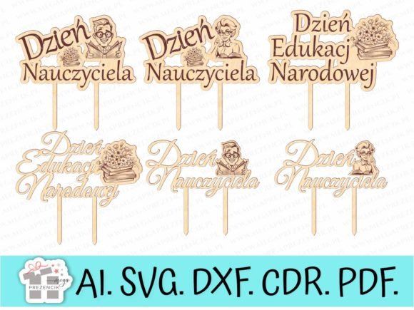 Cake Topper for Teacher s Day. Laser Cut Graphics and Patterns Review
