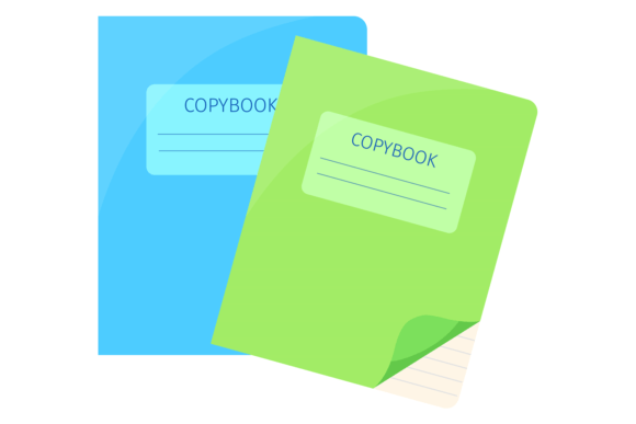 Copybooks Color Icon. School Supply. Edu Graphics & Illustrations Review