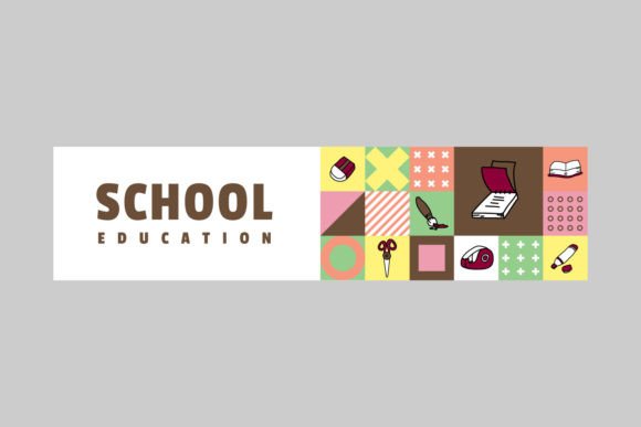 Flat School Education Horizontal Banner: A Practical Graphics Review