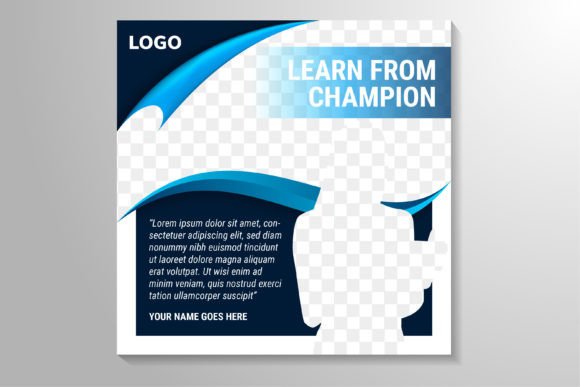 Learn from Champion Square Banner: Graphics for Social Media Templates