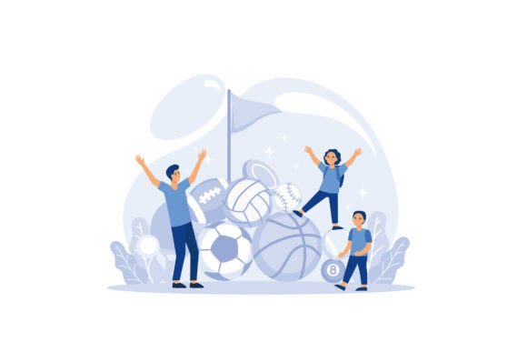 Sport Class Illustration. Kids: Vibrant Graphics for Educational Blogs