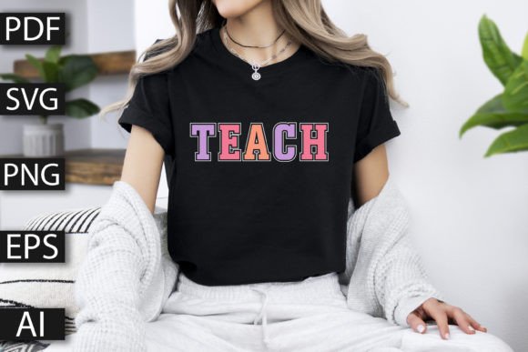 Teach Typography Design Graphics for T-Shirt Designs